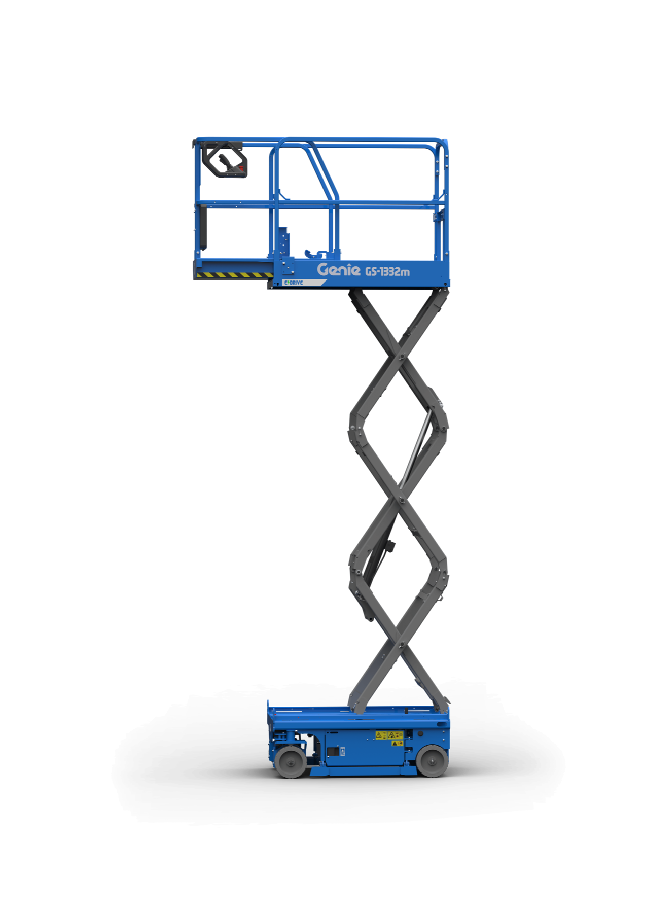Scissor lift raised for IPAF training.