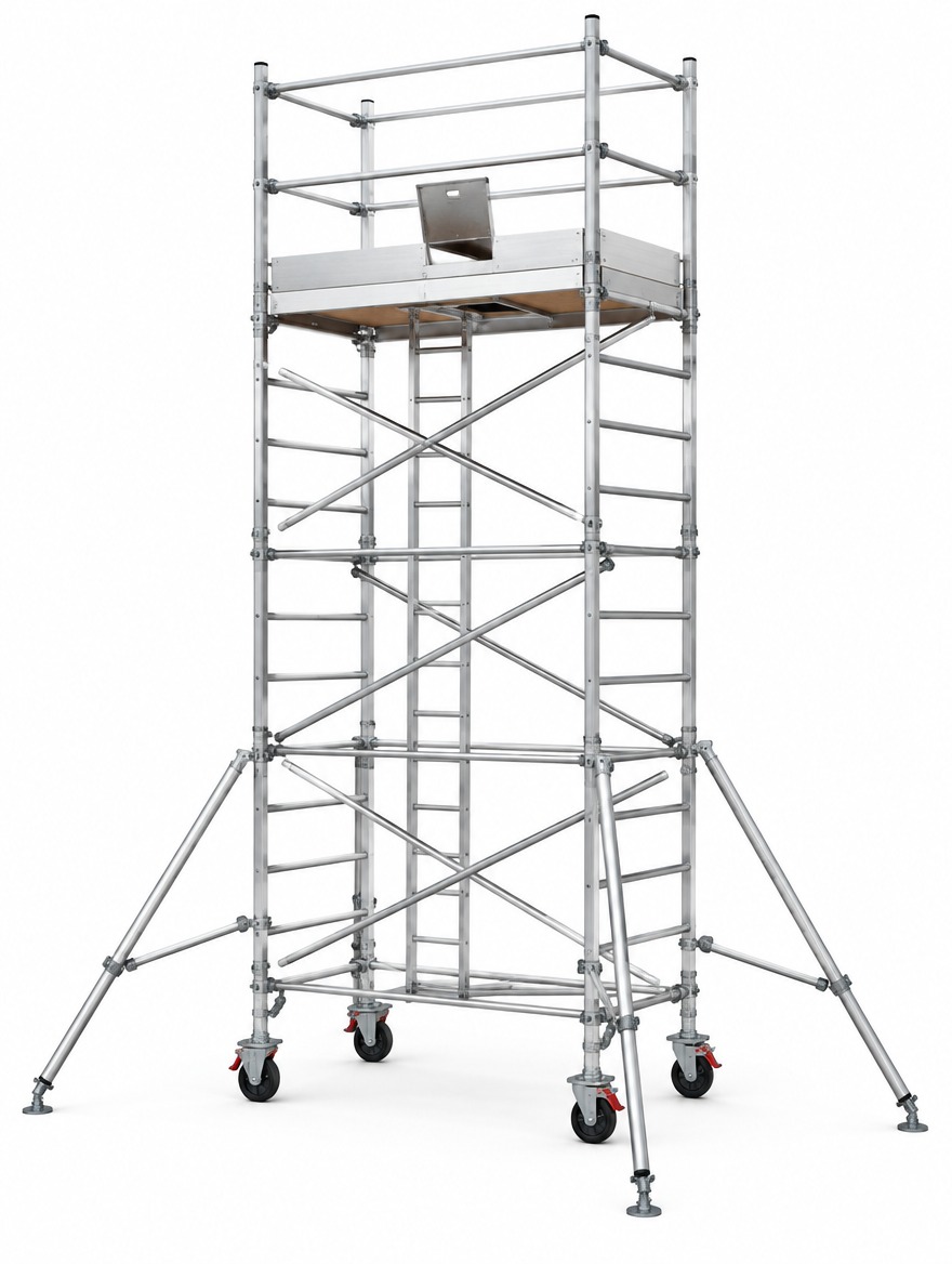 Mobile access tower on a PASMA course.